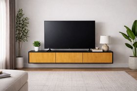 מזנון צף לסלון AVINOAM אבינועם 200 ס"מ אלון בשילוב שחור מט ראמוס RAMOS מזנון צף לסלון AVINOAM אבינועם 200 ס"מ אלון בשילוב שחור מט ראמוס RAMOS