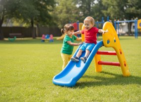 מגלשה מתקפלת לגינה/חדר ילדים כחול BUBU מגלשה מתקפלת לגינה/חדר ילדים כחול BUBU