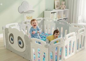 מתחם פעילות פנדה M אפור בהיר BUBU מתחם פעילות פנדה M אפור בהיר BUBU