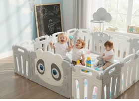 מתחם פעילות פנדה L אפור בהיר BUBU מתחם פעילות פנדה L אפור בהיר BUBU